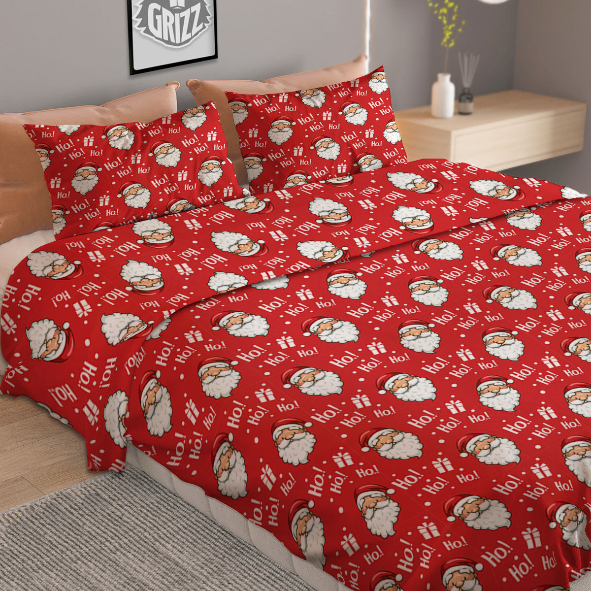 Floral Geometric Japanese Print Pattern Duvet Cover Bedding Set
