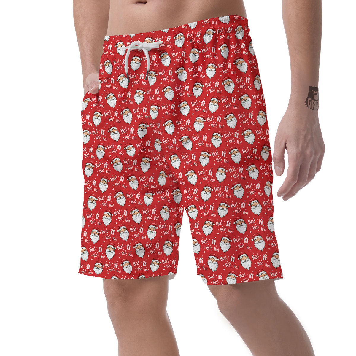 Emoji Christmas Print Pattern Men's Shorts-grizzshop