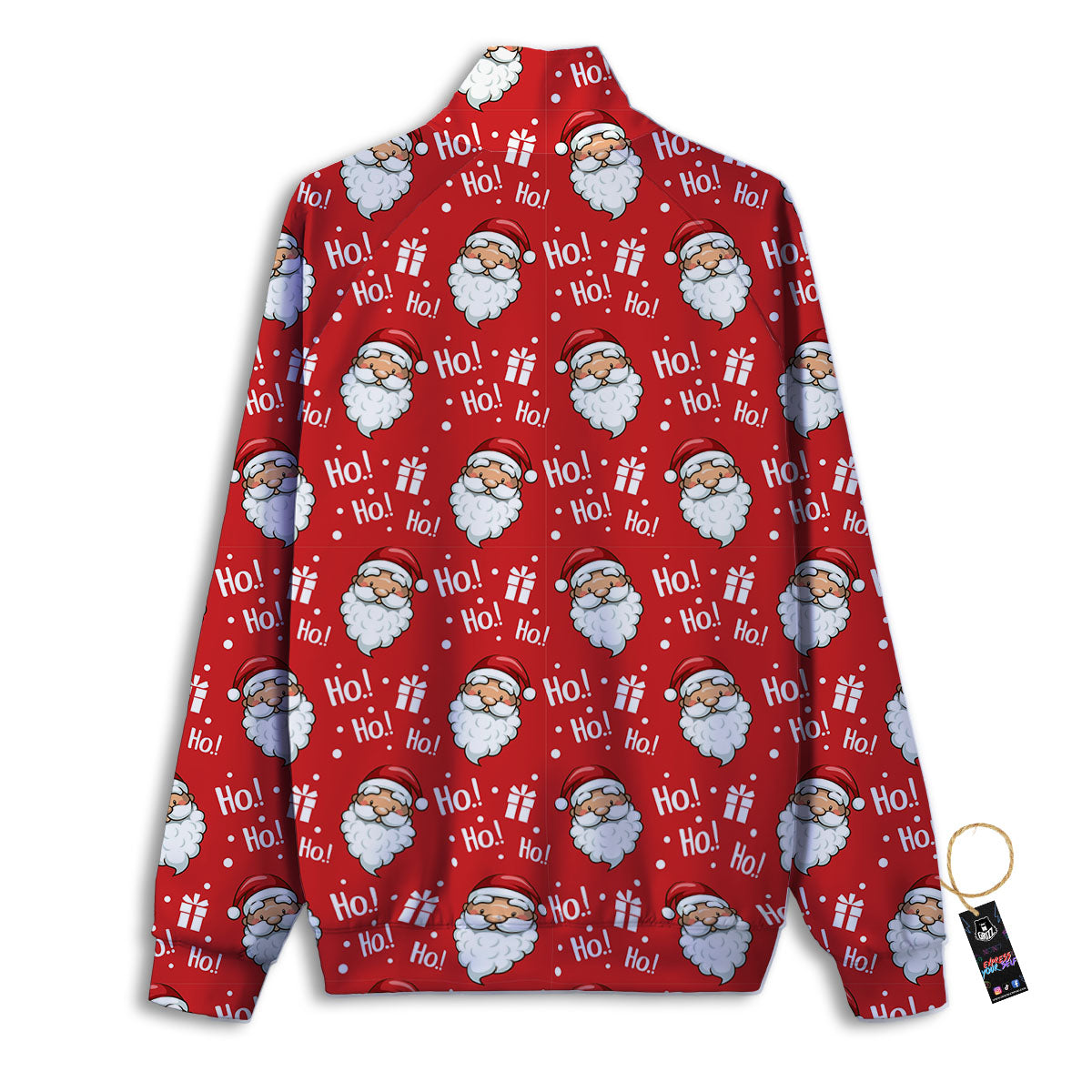 Emoji Christmas Print Pattern Track Jacket-grizzshop