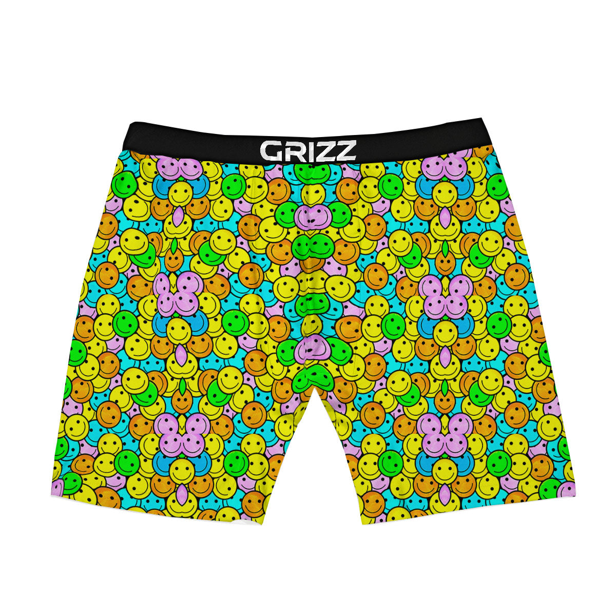 Emoji Colorful Print Pattern Boxer Briefs-grizzshop