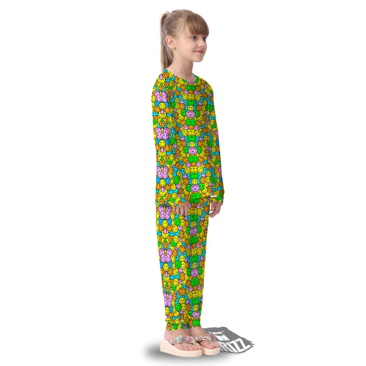 Emoji Colorful Print Pattern Kid's Pajamas-grizzshop