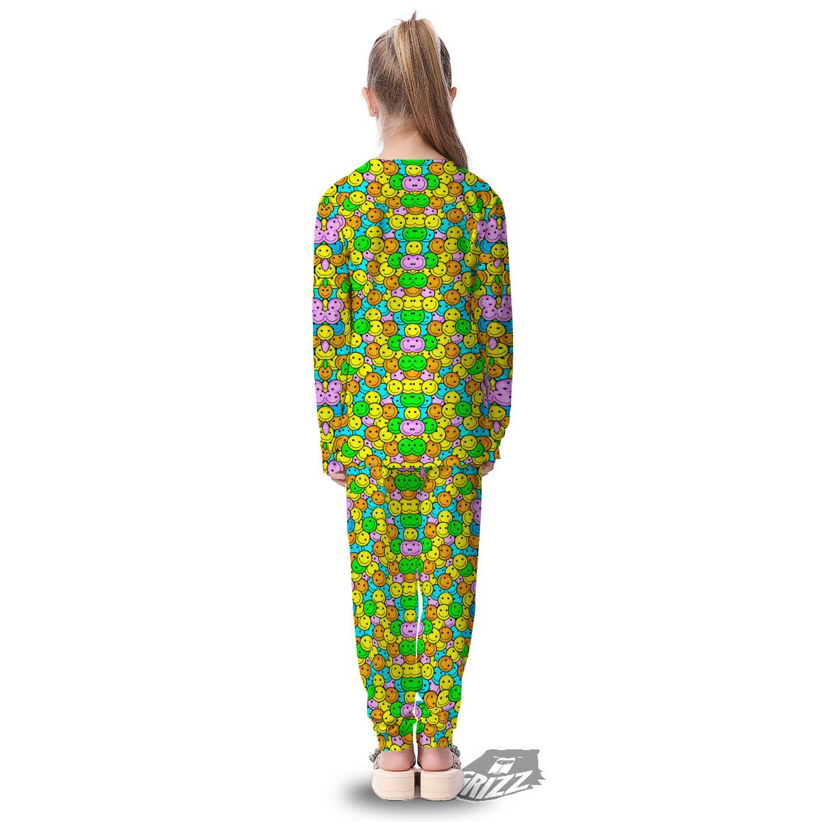 Emoji Colorful Print Pattern Kid's Pajamas-grizzshop