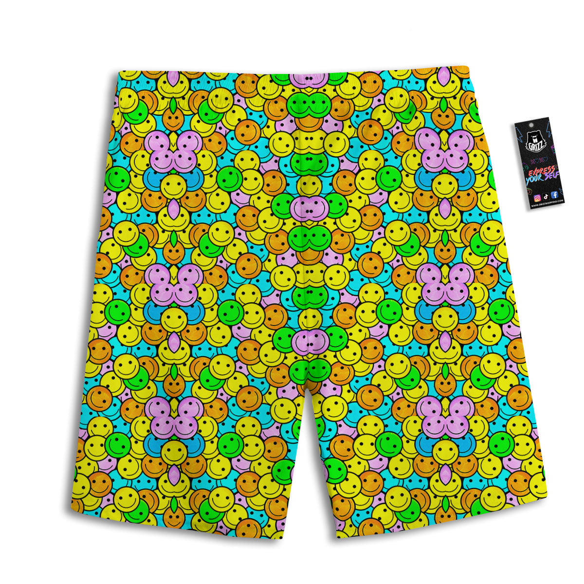 Emoji Colorful Print Pattern Men's Athletic Shorts
