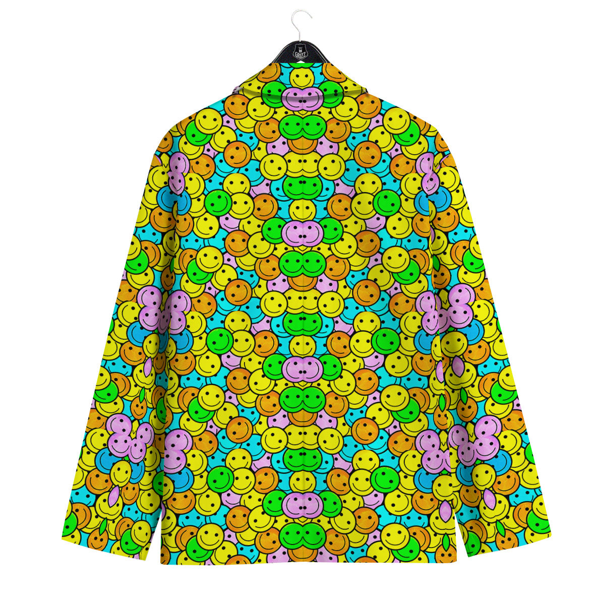 Emoji Colorful Print Pattern Men's Sport Coat-grizzshop