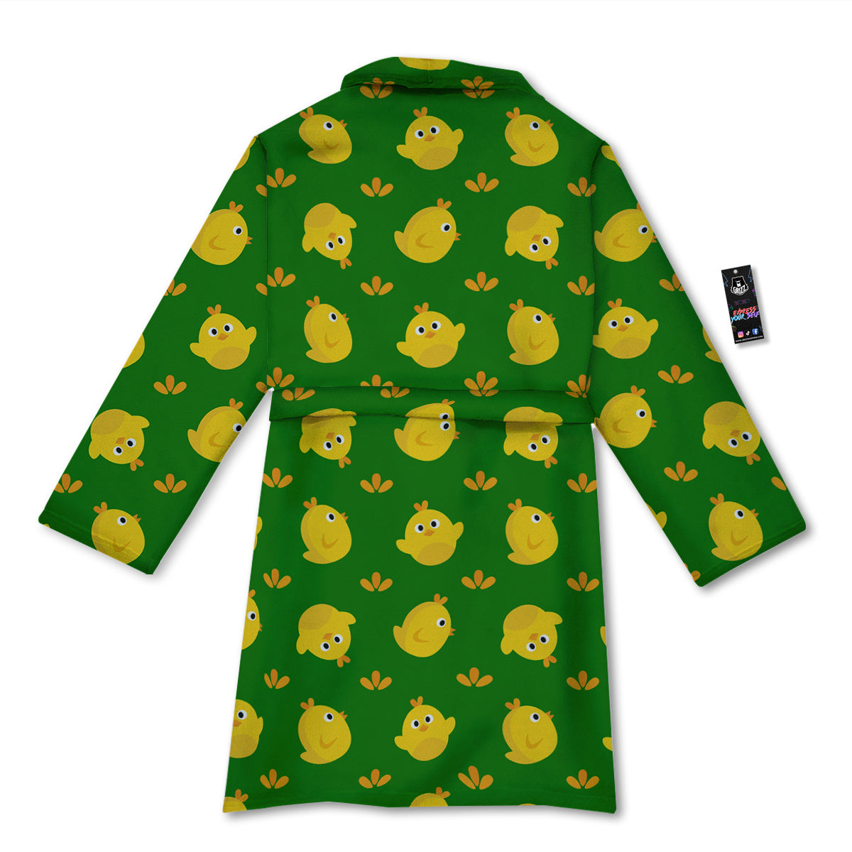 Emoji Cute Chicken Print Pattern Bathrobe-grizzshop