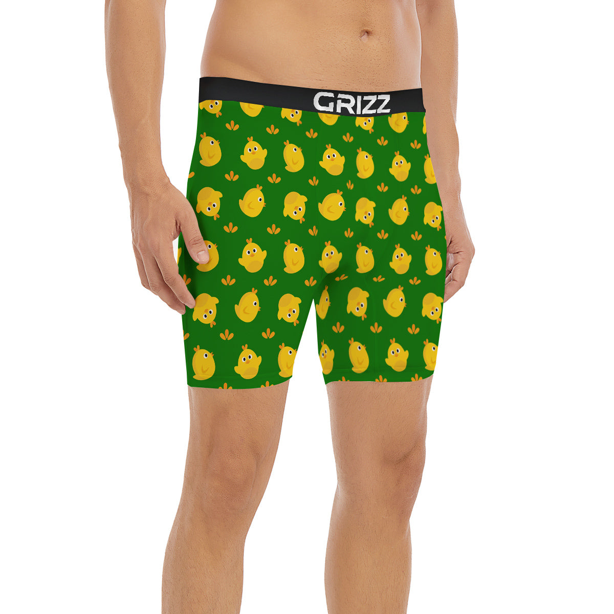 Emoji Cute Chicken Print Pattern Boxer Briefs-grizzshop