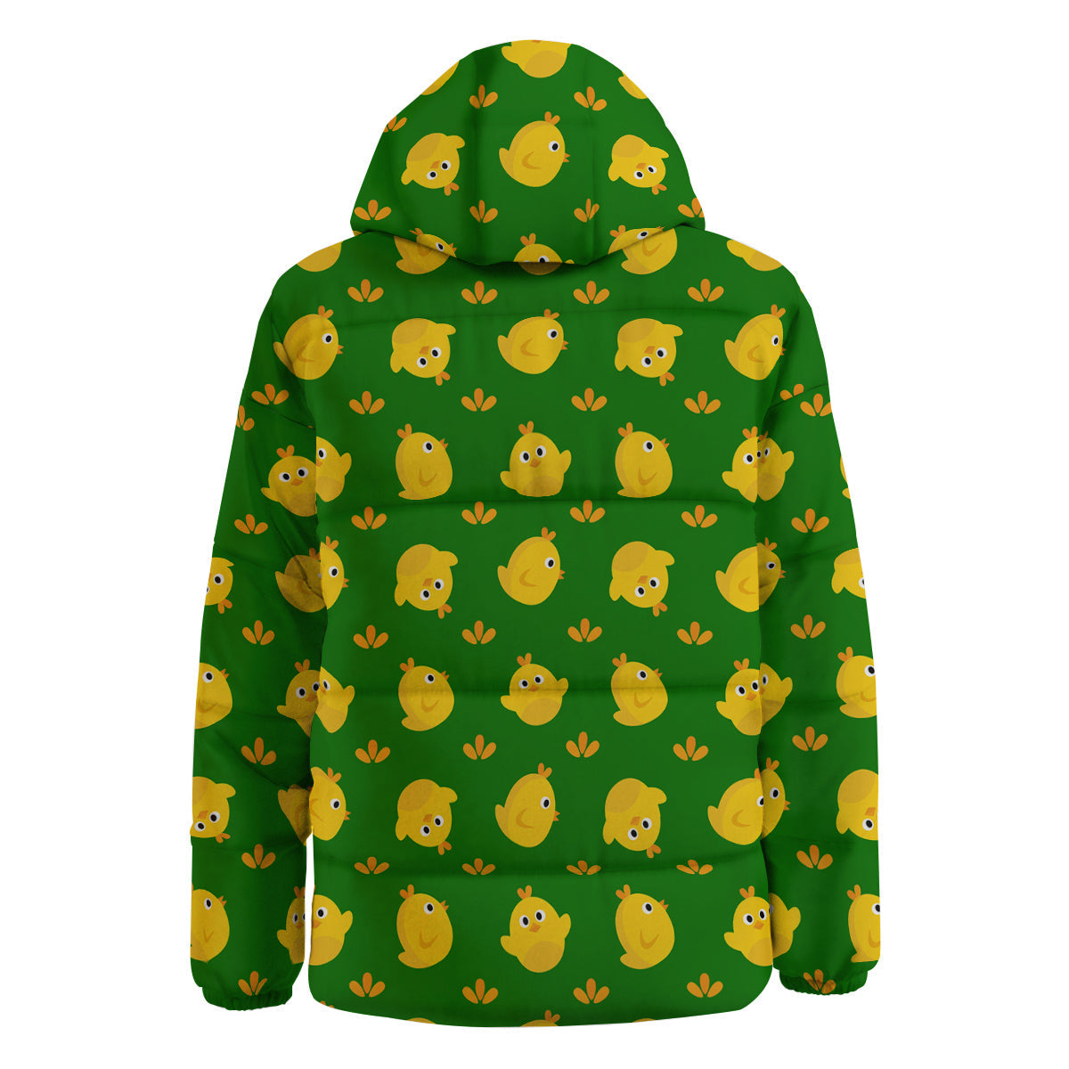 Emoji Cute Chicken Print Pattern Down Jacket-grizzshop