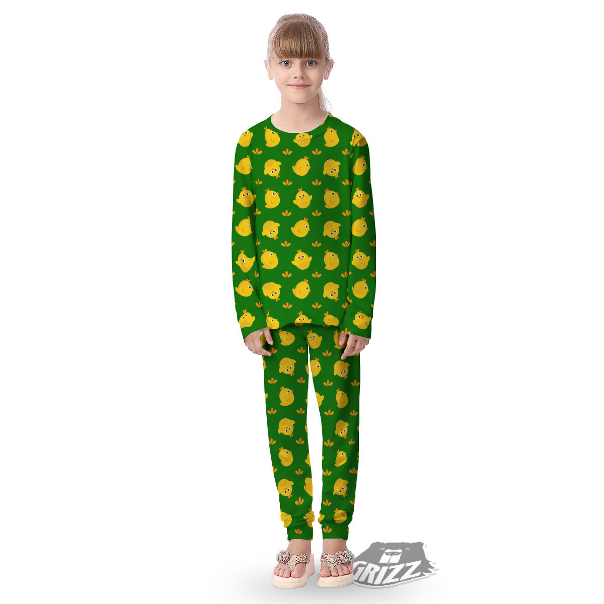 Emoji Cute Chicken Print Pattern Kid's Pajamas-grizzshop