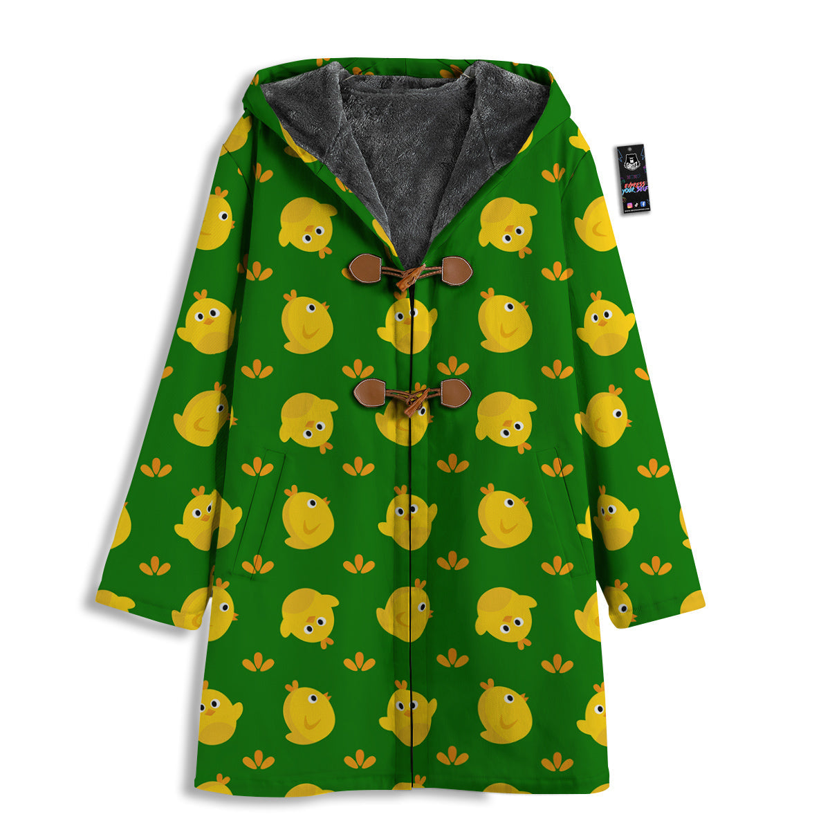Emoji Cute Chicken Print Pattern Men's Windbreaker Jacket-grizzshop