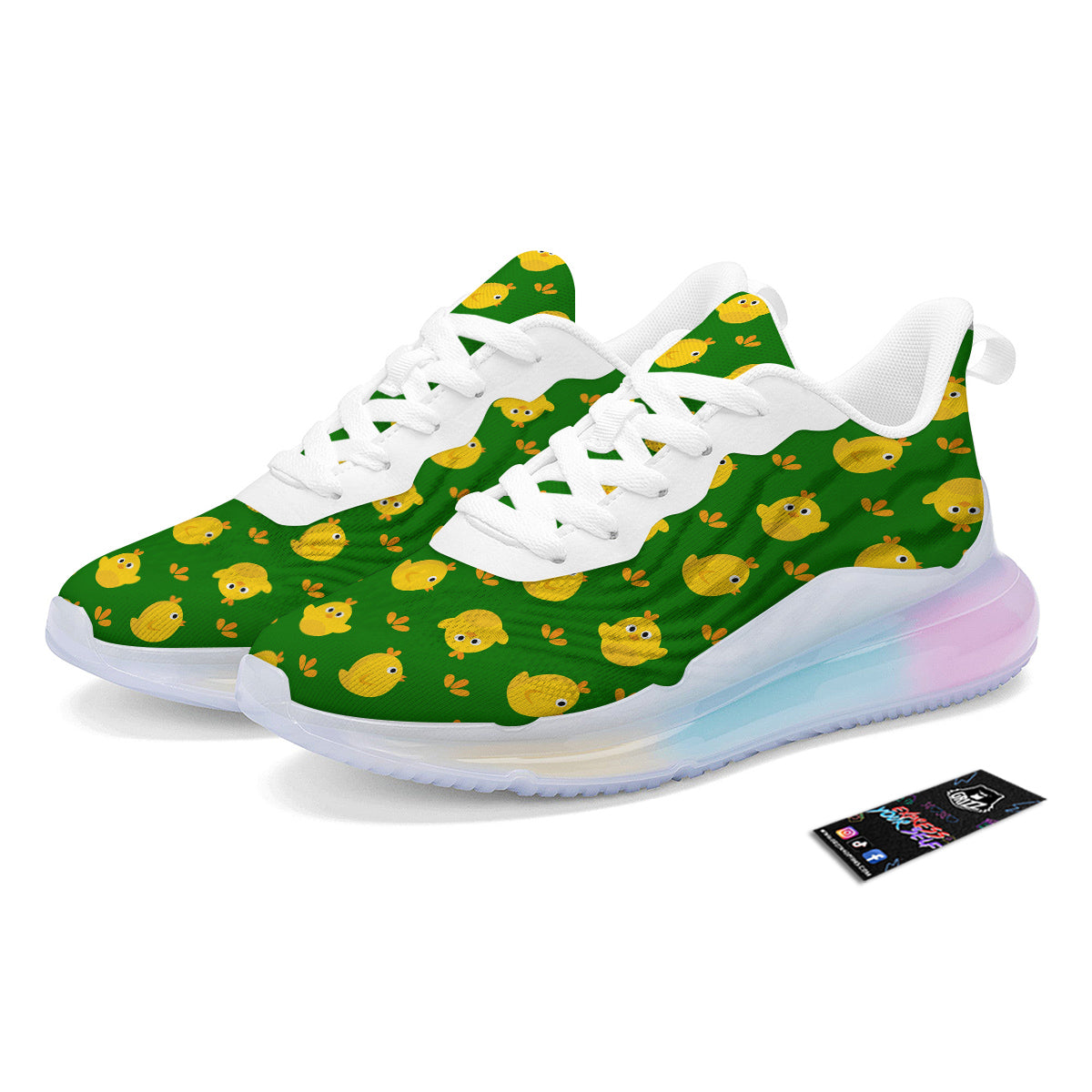 Emoji Cute Chicken Print Pattern Running Sneakers-grizzshop