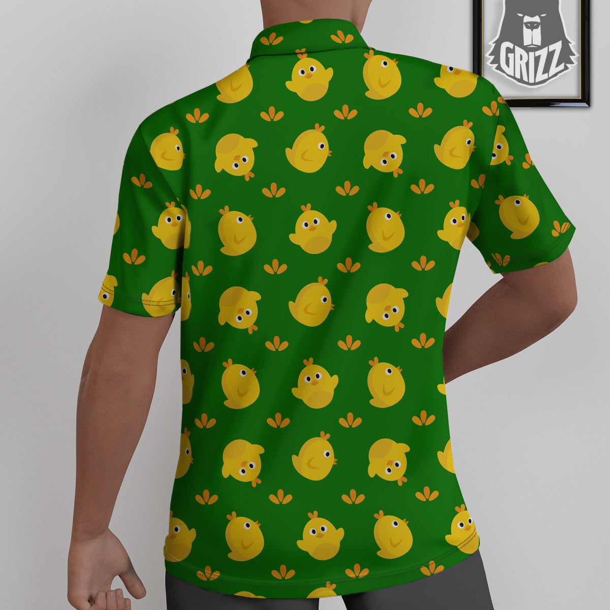 Emoji Cute Chicken Print Pattern Untucked Shirts-grizzshop