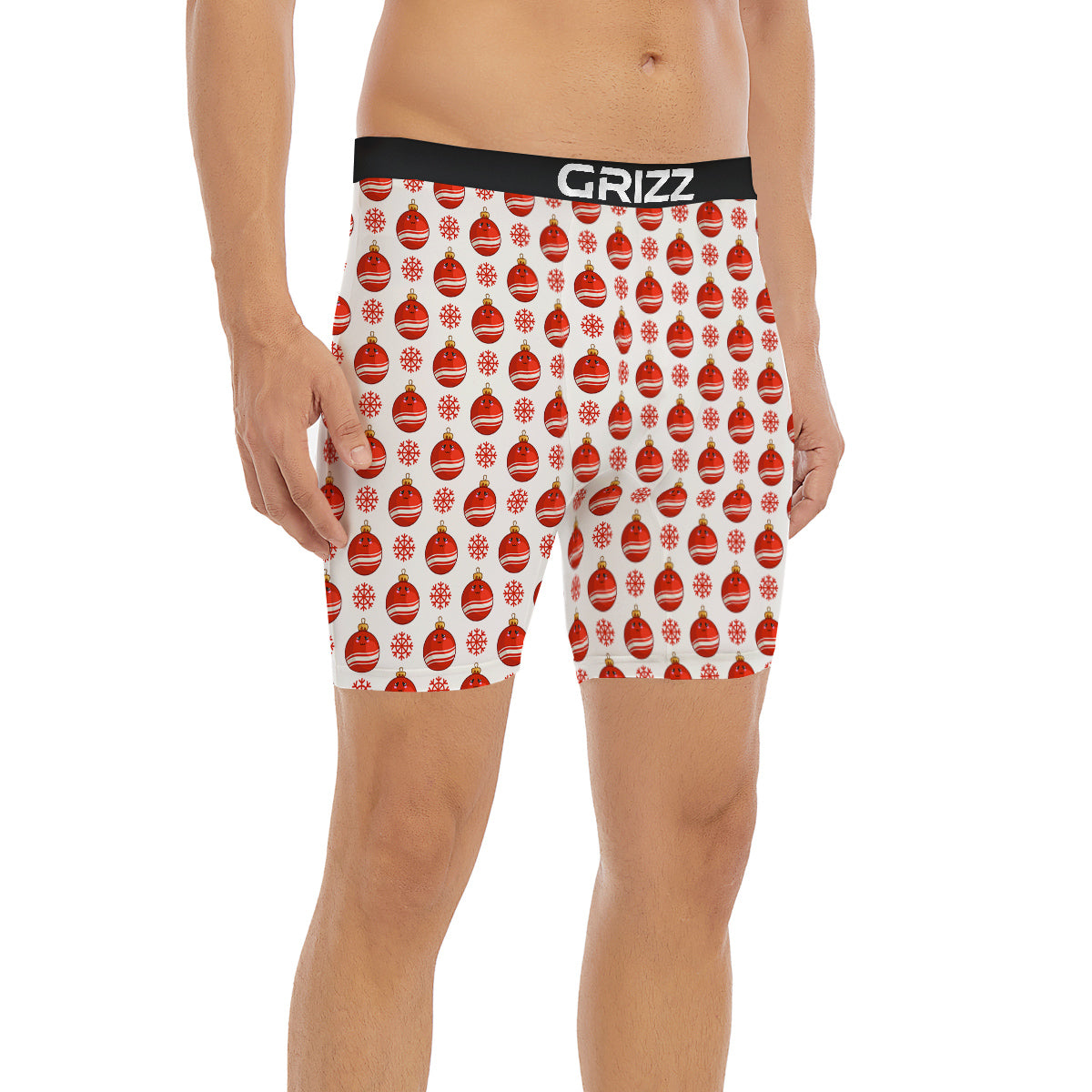 Emoji Cute Christmas Print Pattern Boxer Briefs-grizzshop