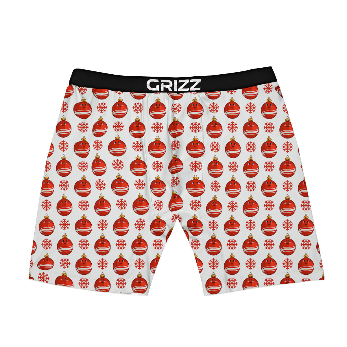 Emoji Cute Christmas Print Pattern Boxer Briefs-grizzshop