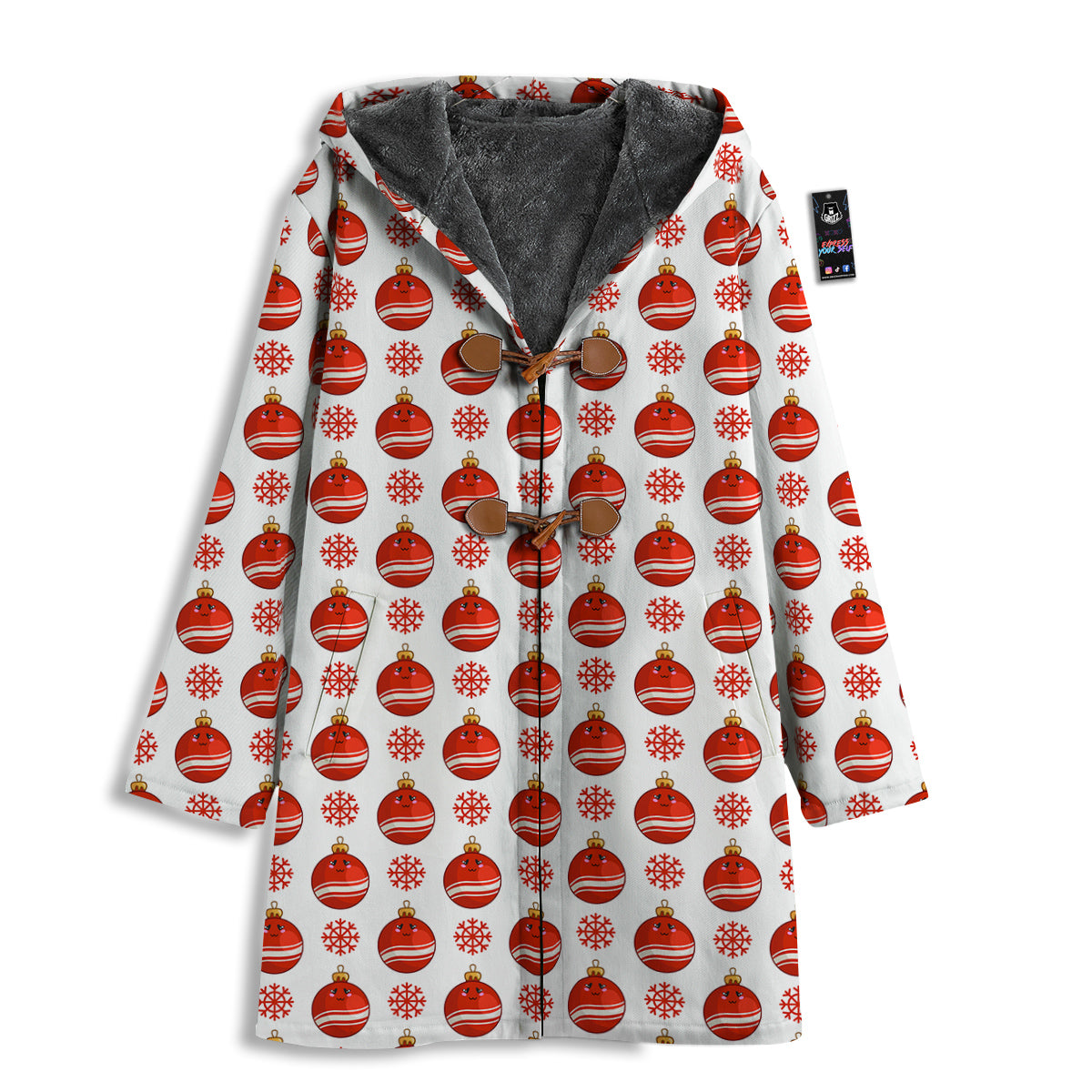 Emoji Cute Christmas Print Pattern Men's Windbreaker Jacket-grizzshop