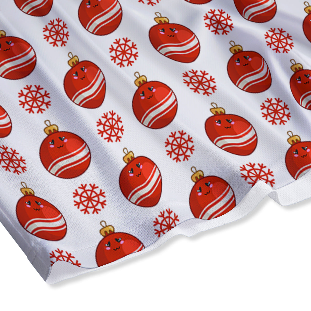 Emoji Cute Christmas Print Pattern Mesh Shorts