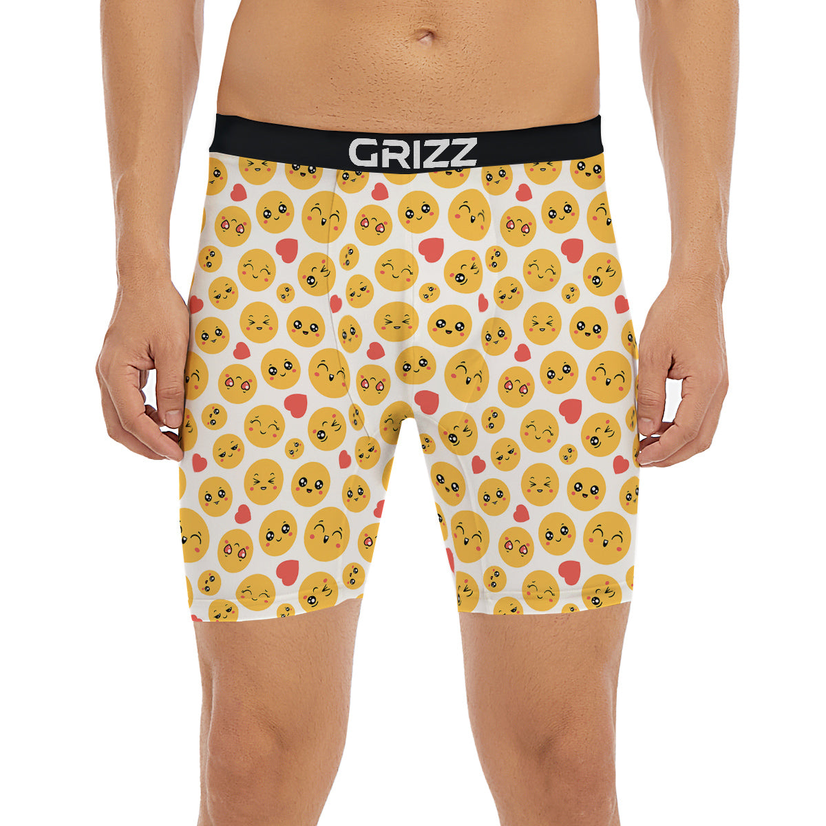 Emoji Cute Print Pattern Boxer Briefs-grizzshop