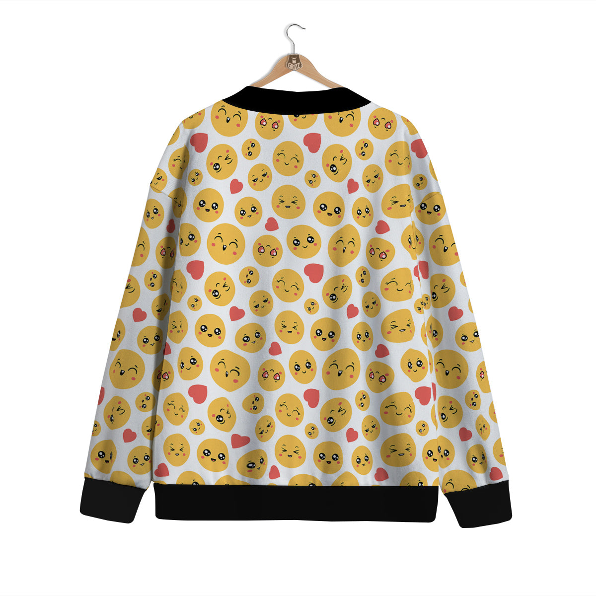 Emoji Cute Print Pattern Cardigan-grizzshop