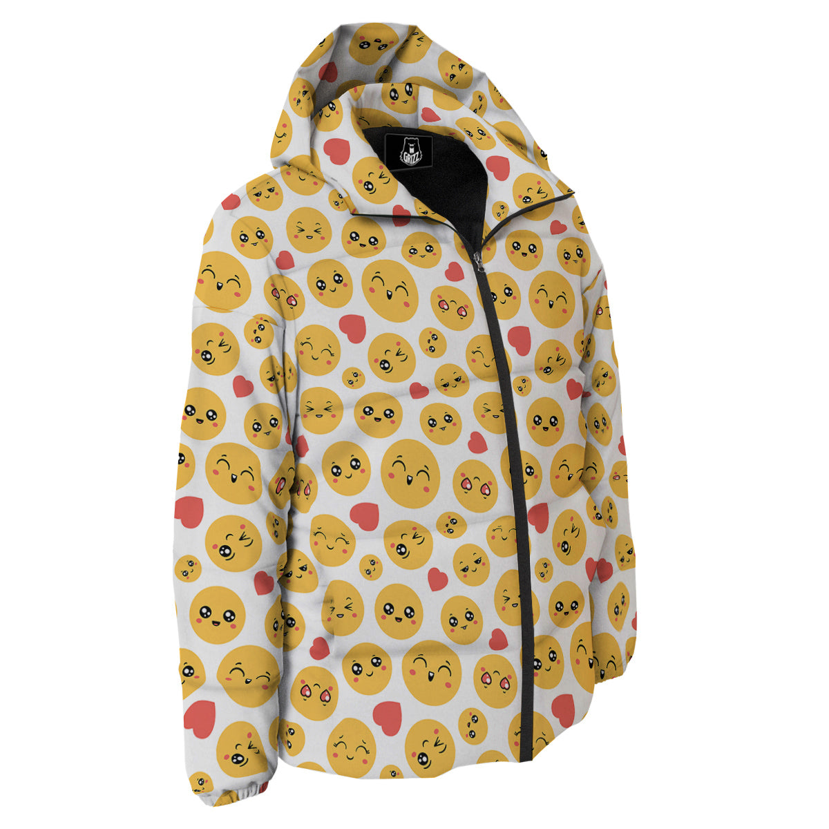 Emoji Cute Print Pattern Down Jacket-grizzshop