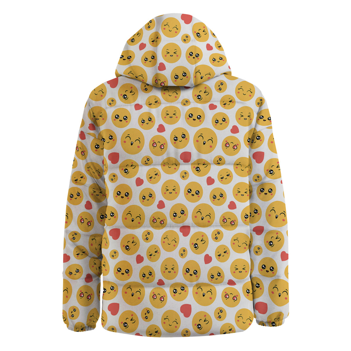Emoji Cute Print Pattern Down Jacket-grizzshop