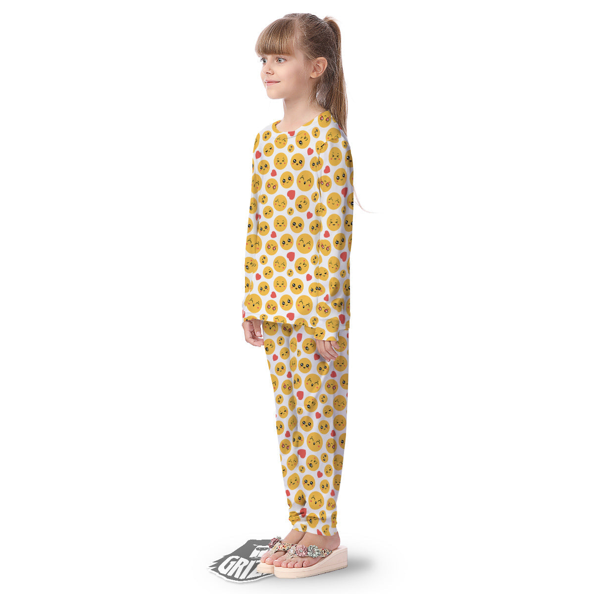 Emoji Cute Print Pattern Kid's Pajamas-grizzshop
