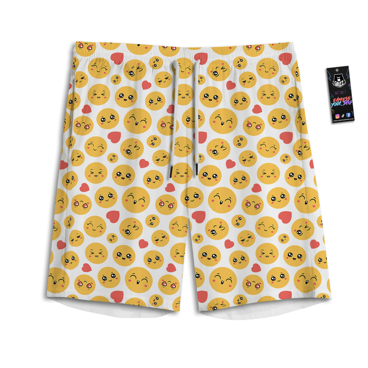 Eyeball Print Pattern Men's Athletic Shorts
