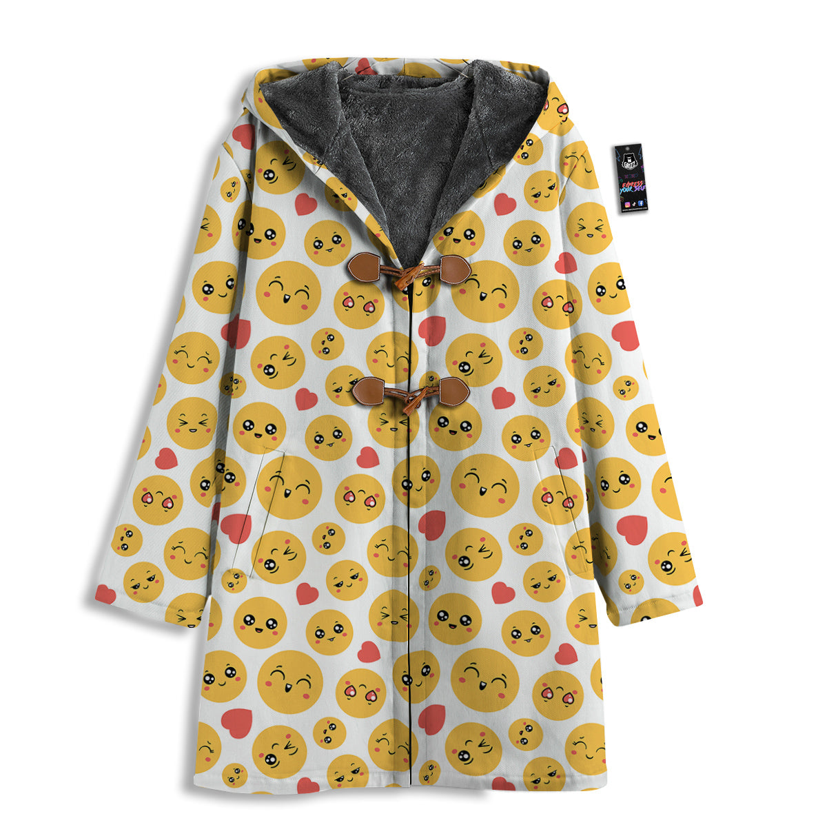 Emoji Cute Print Pattern Men's Windbreaker Jacket-grizzshop