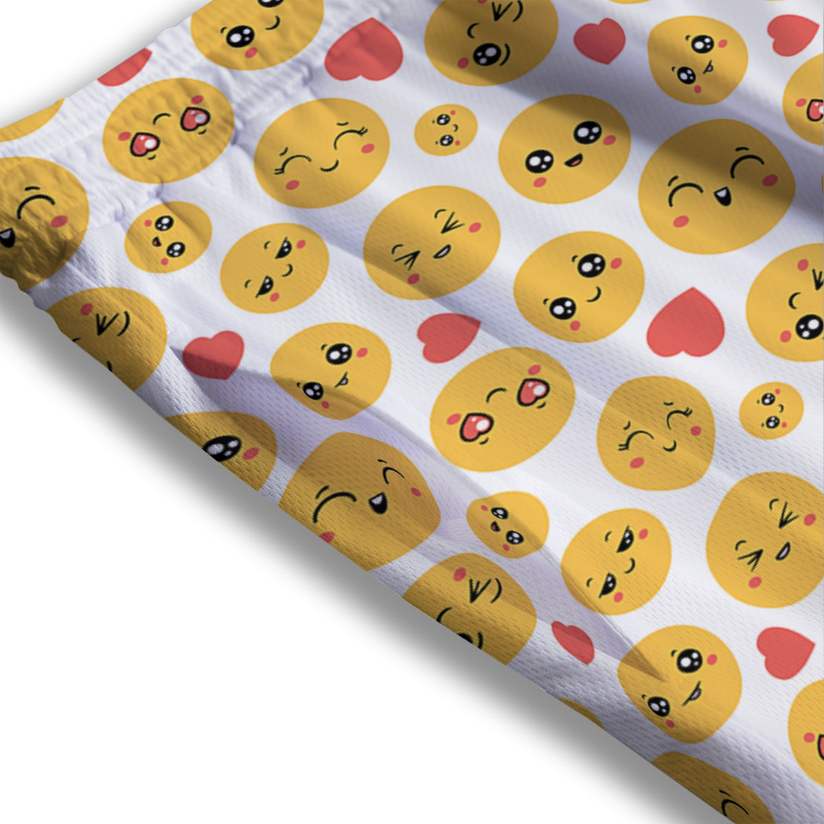 Emoji Cute Print Pattern Mesh Shorts