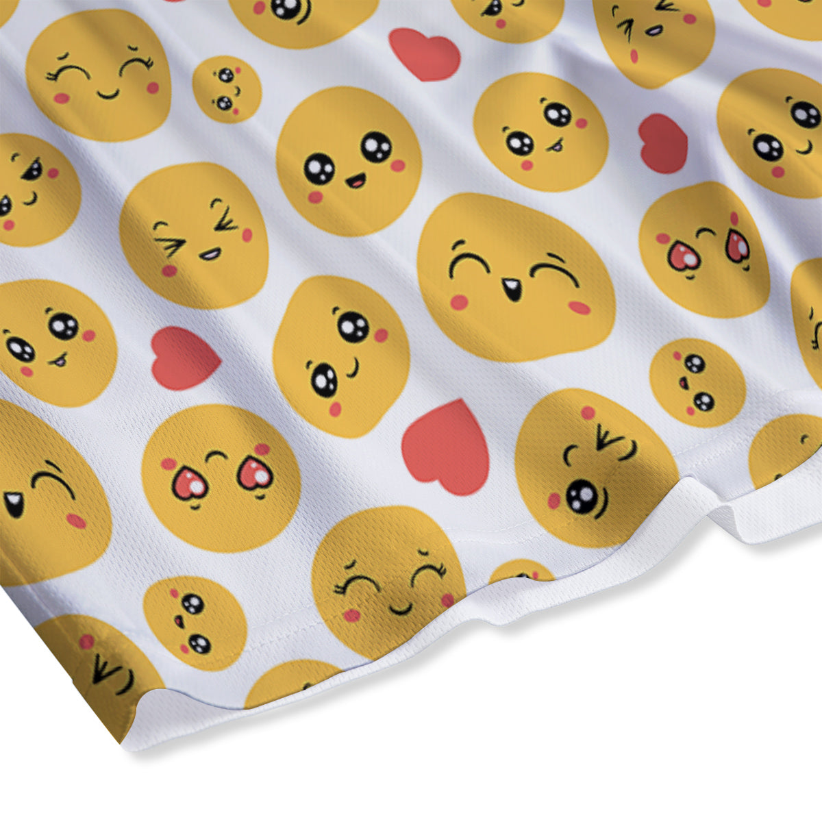 Emoji Cute Print Pattern Mesh Shorts