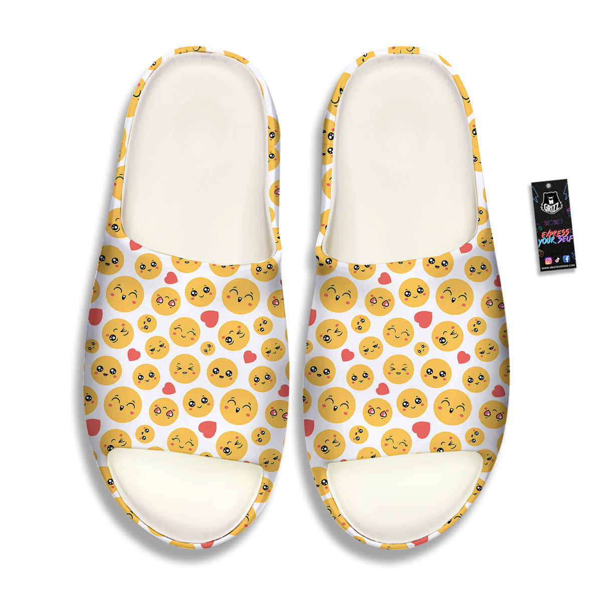 Emoji Cute Print Pattern Sandals-grizzshop