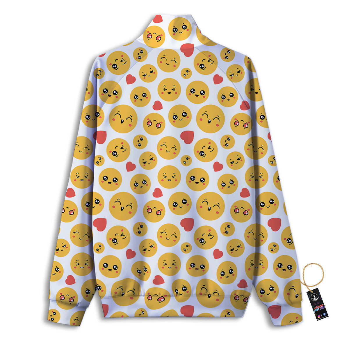Emoji Cute Print Pattern Track Jacket-grizzshop