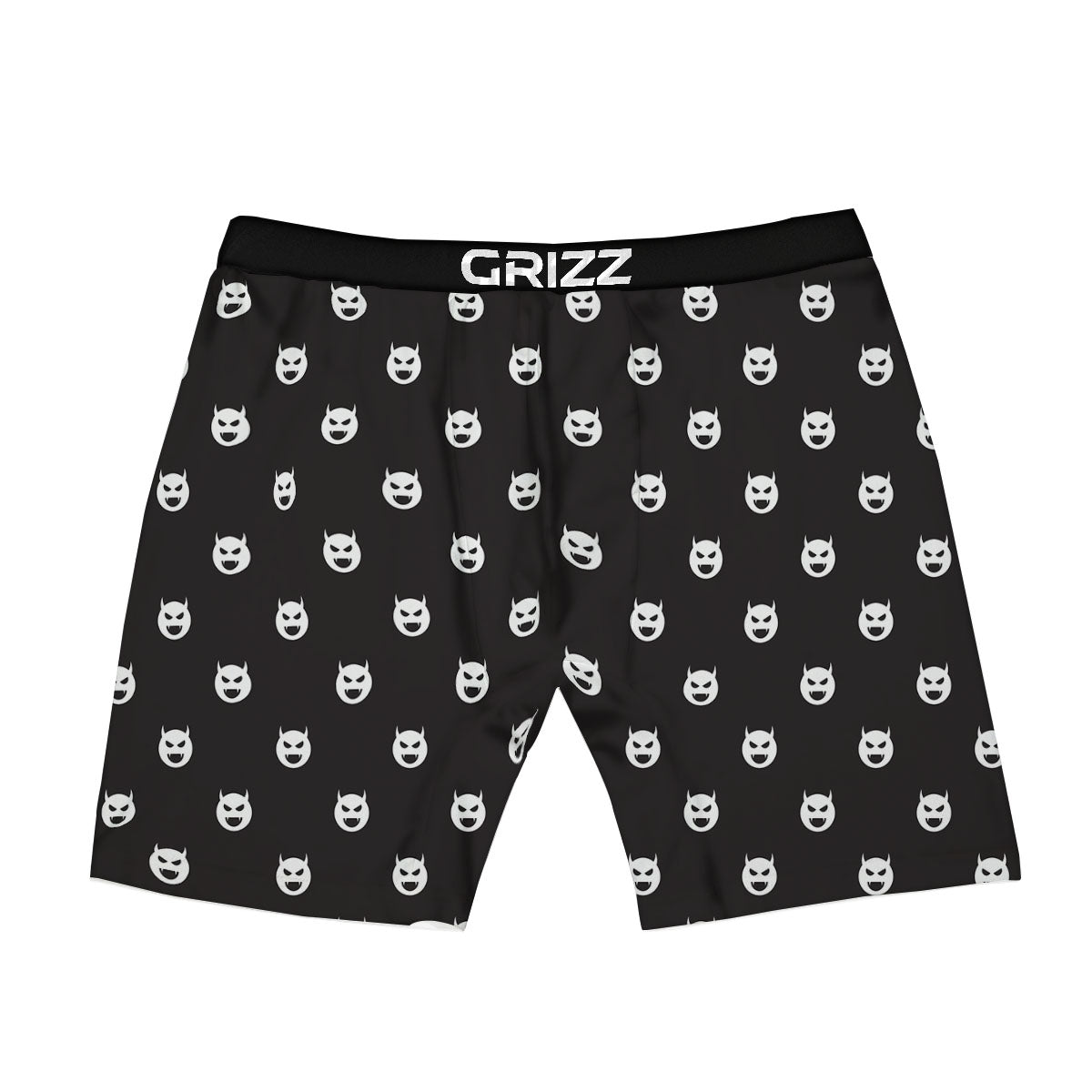 Emoji Devil Print Pattern Boxer Briefs-grizzshop