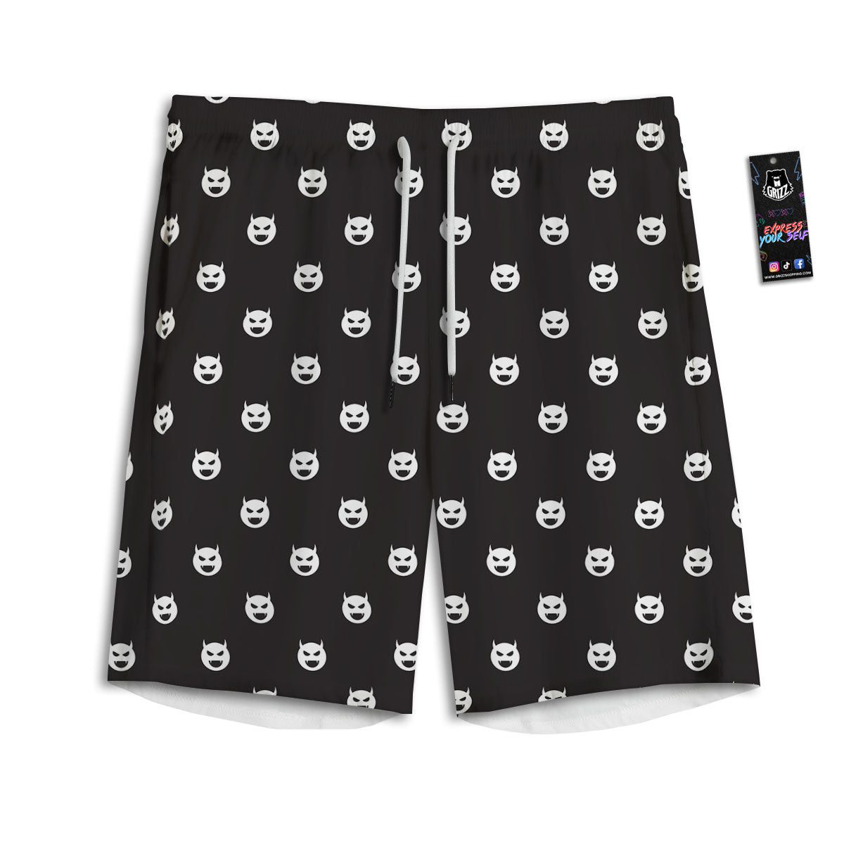 Eyes Monster Print Pattern Men's Athletic Shorts