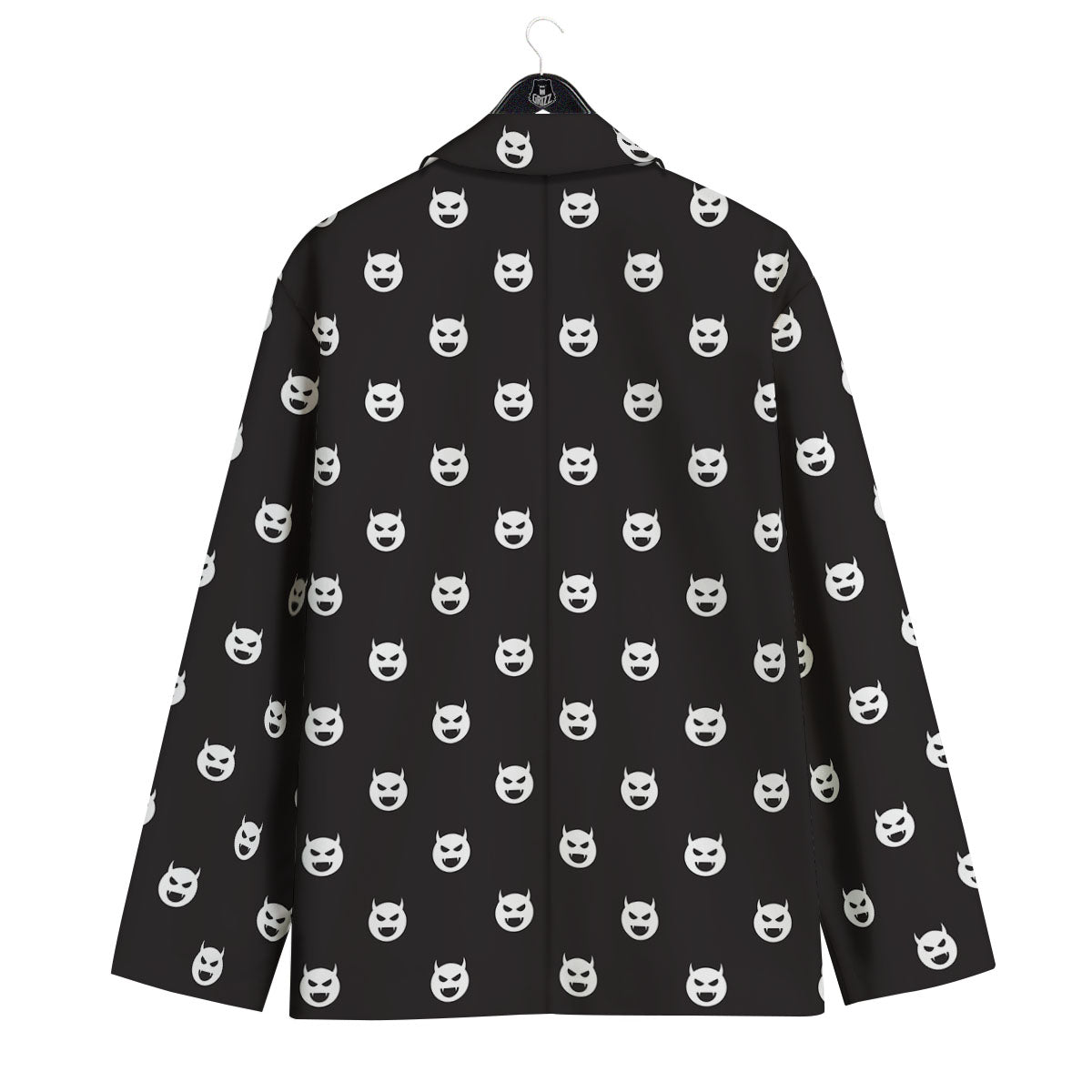 Emoji Devil Print Pattern Men's Sport Coat-grizzshop