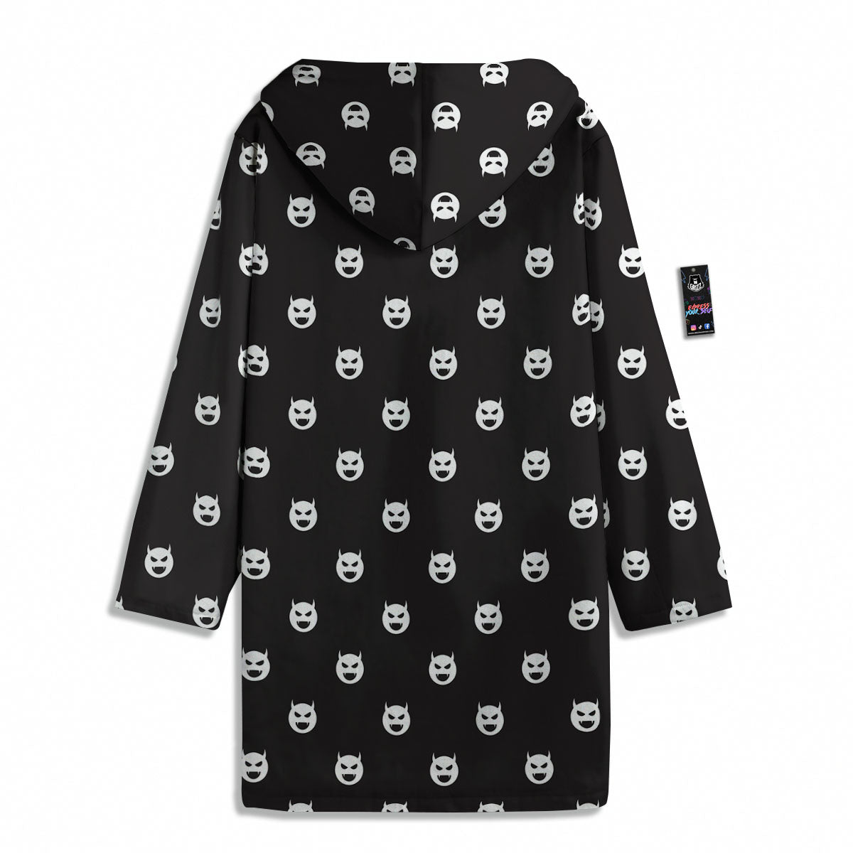 Emoji Devil Print Pattern Men's Windbreaker Jacket-grizzshop