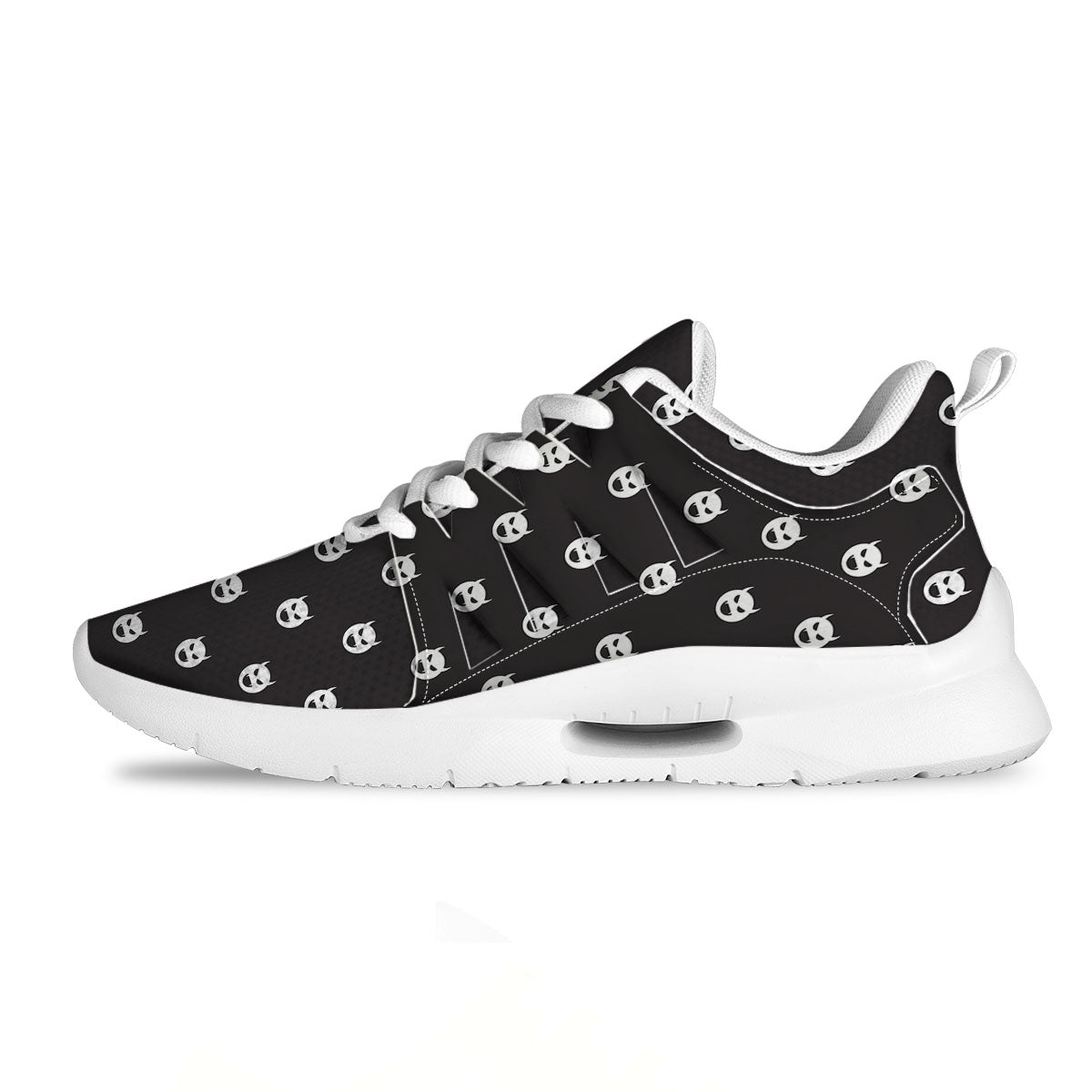 Emoji Devil Print Pattern Tennis Shoes-grizzshop