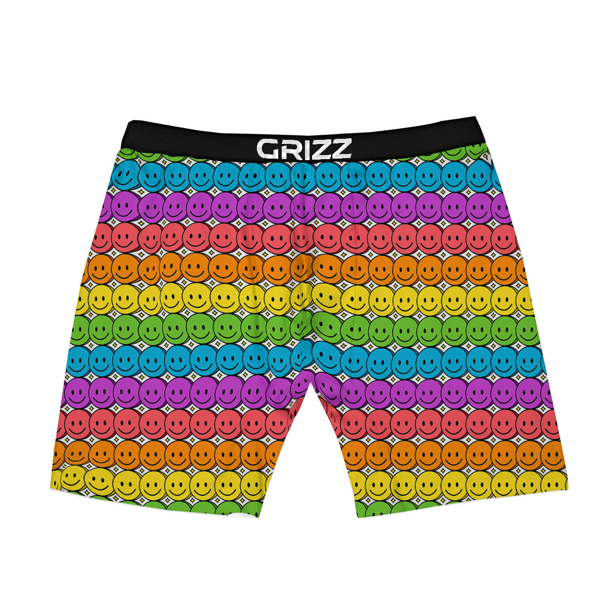 Emoji Faces Colorful Print Pattern Boxer Briefs-grizzshop