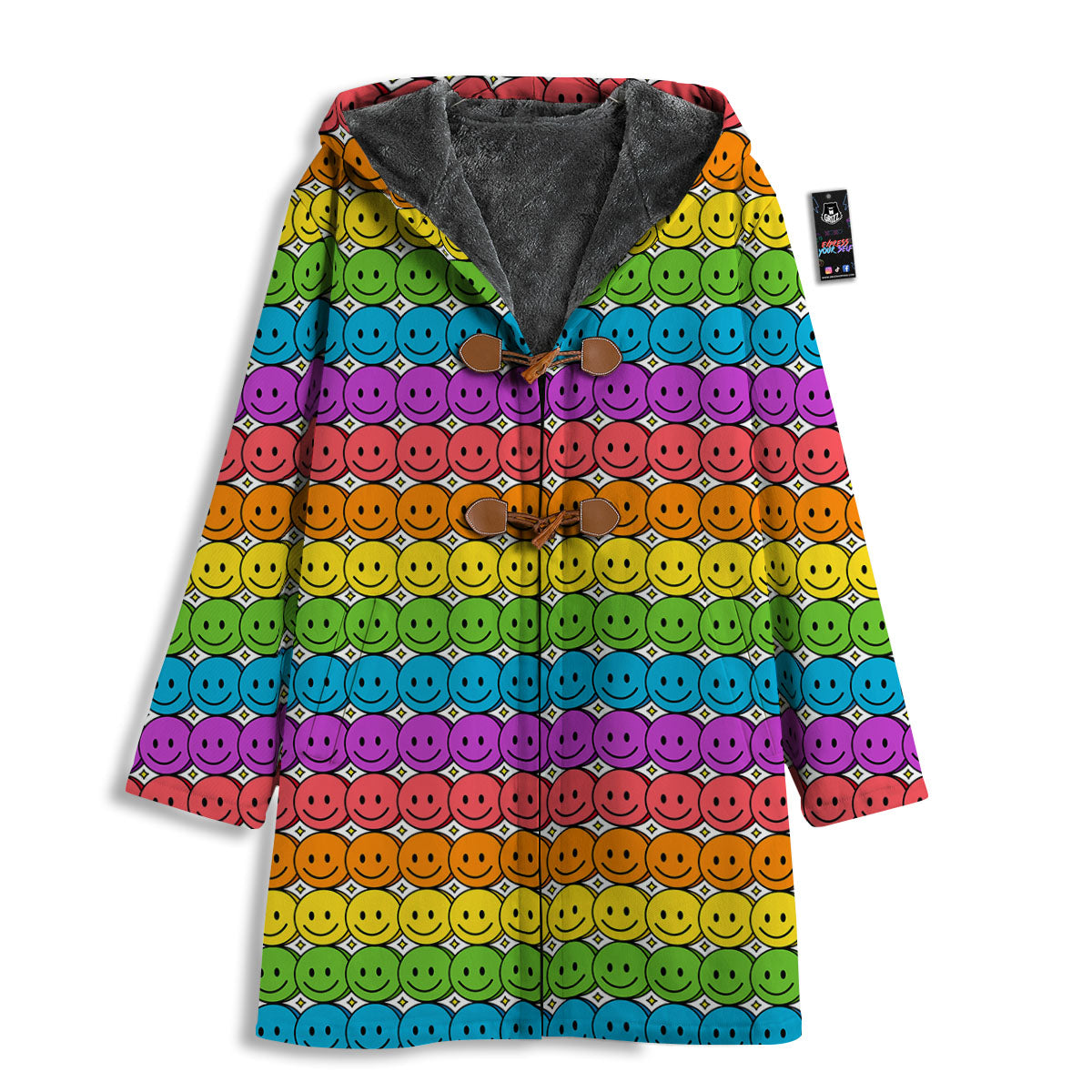 Emoji Faces Colorful Print Pattern Men's Windbreaker Jacket-grizzshop