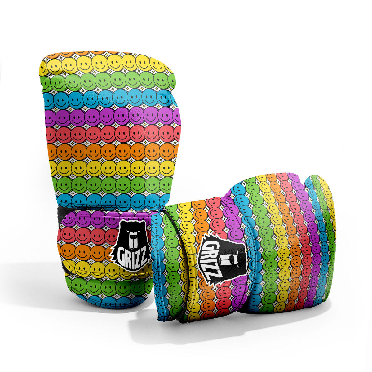 Emoji Faces Colorful Print Pattern Pro Boxing Glove