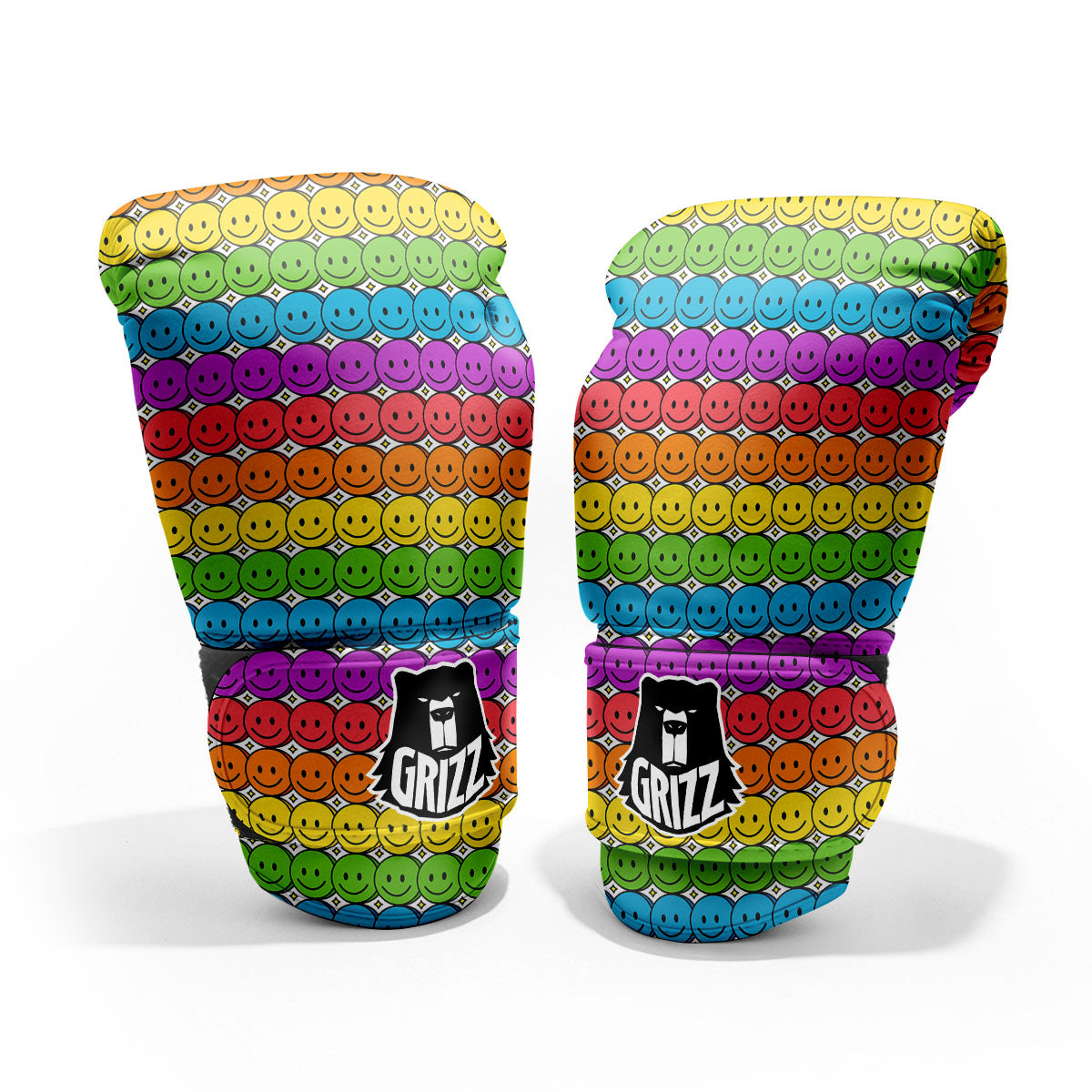Emoji Faces Colorful Print Pattern Pro Boxing Glove