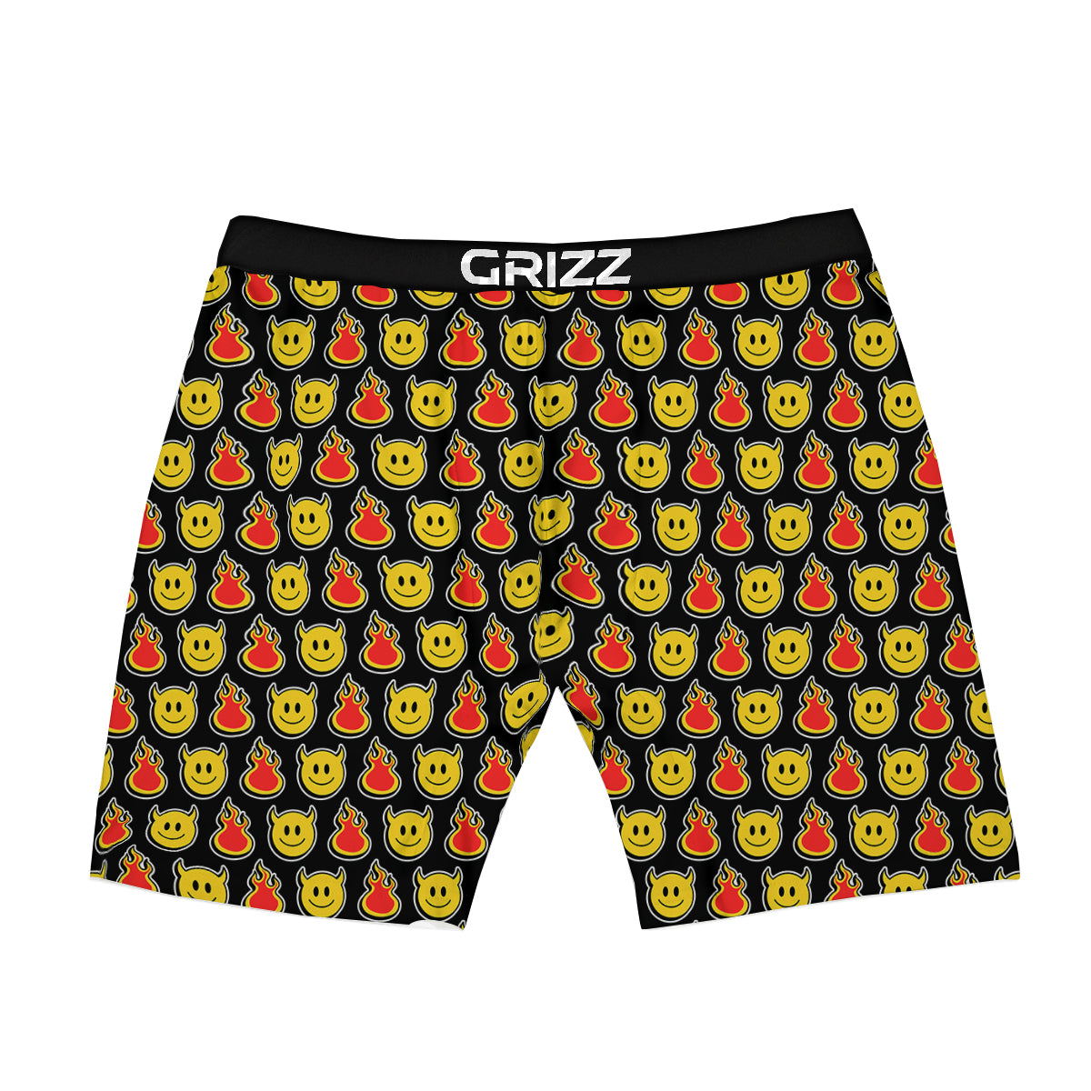 Emoji Fire And Devil Cute Print Pattern Boxer Briefs-grizzshop