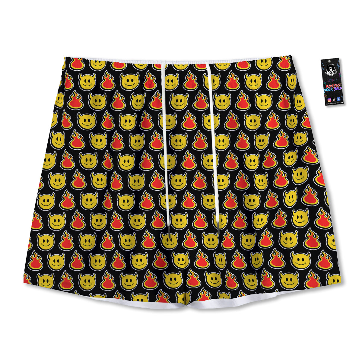 French Bulldog Puppy Cute Print Pattern Mesh Shorts