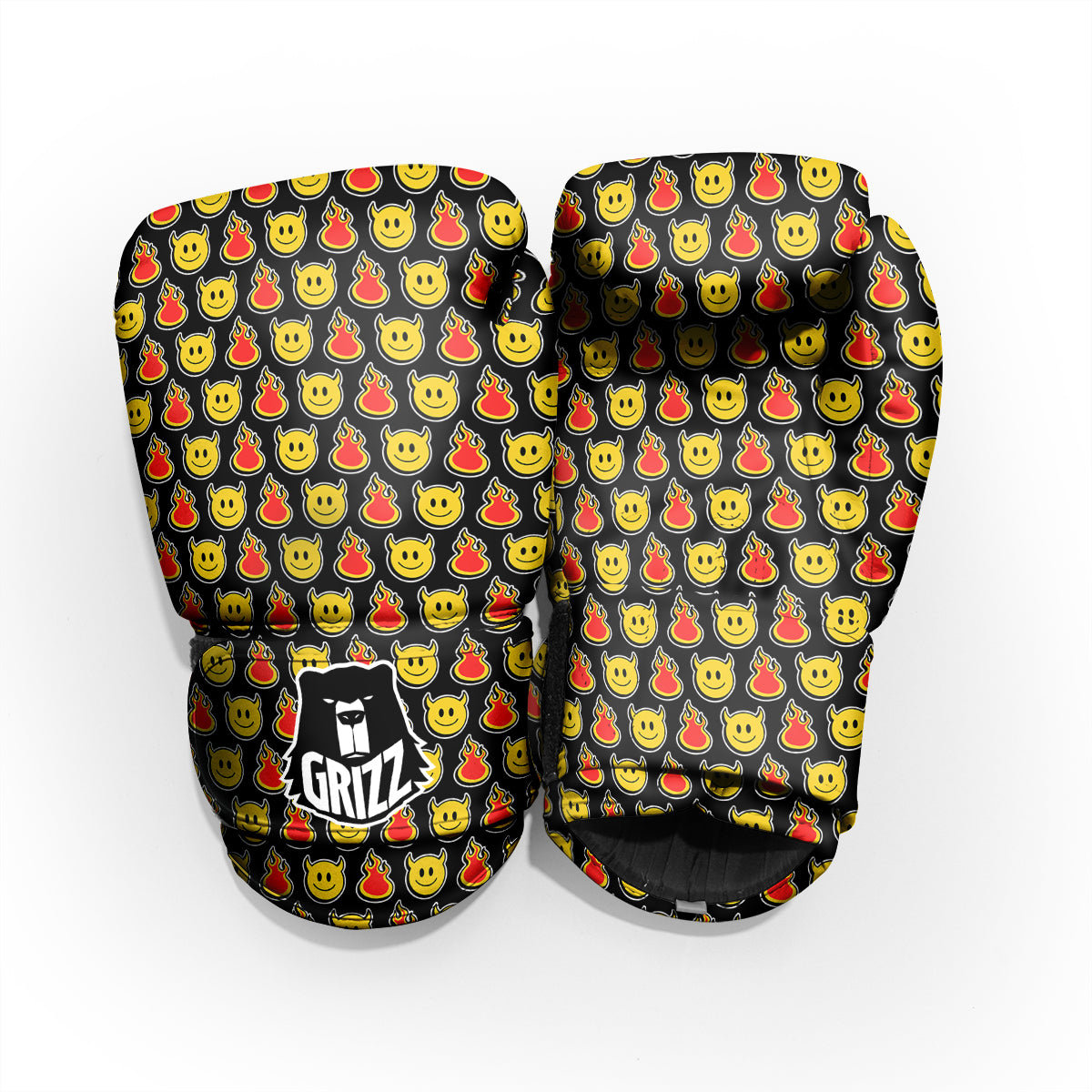 Emoji Fire And Devil Cute Print Pattern Pro Boxing Glove