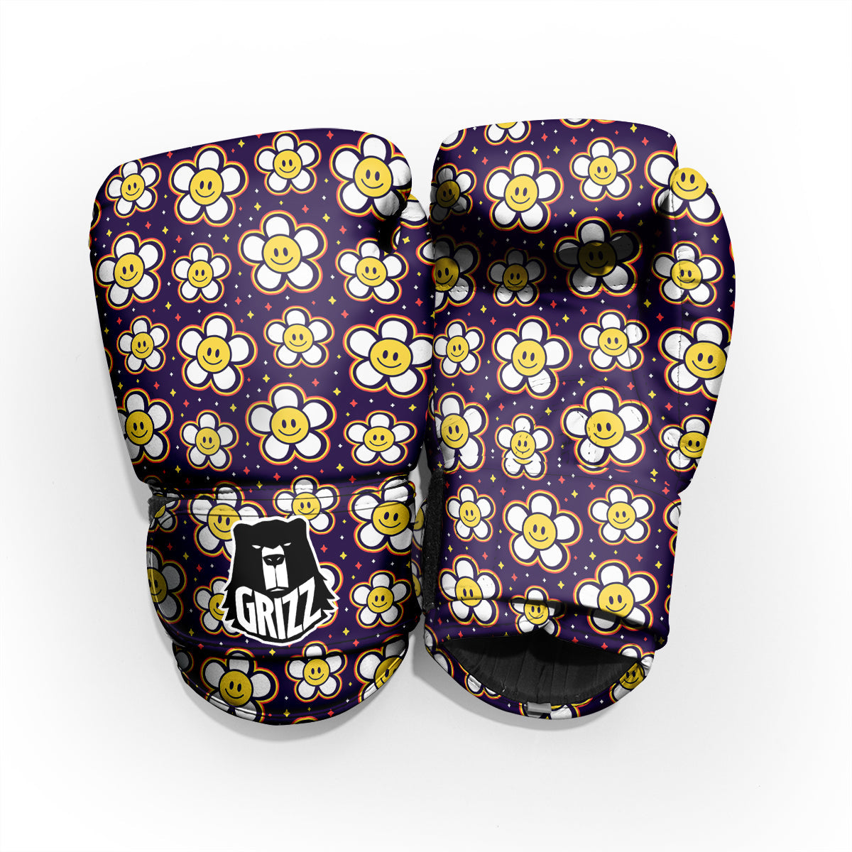 Emoji Flower Smile Print Pattern Pro Boxing Glove