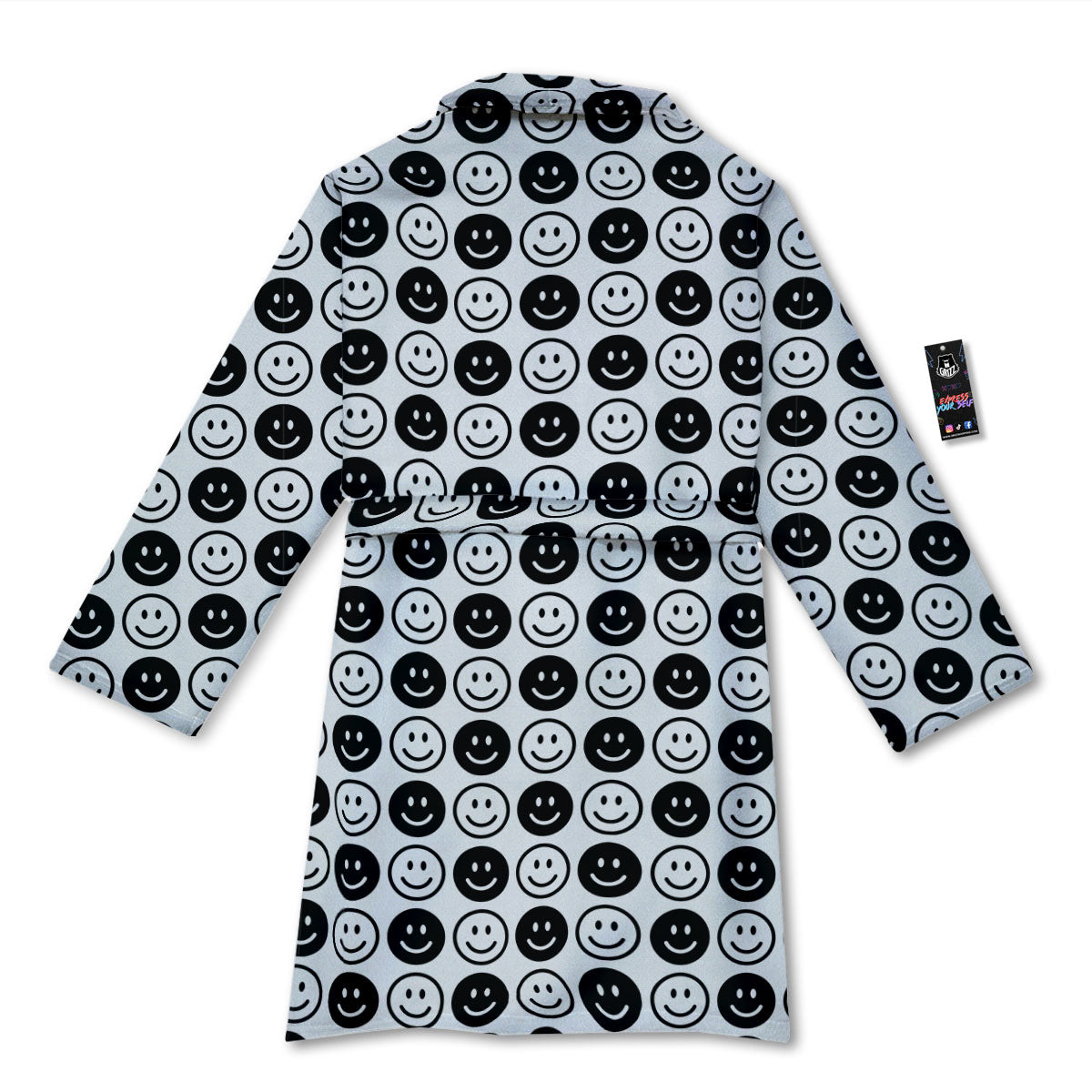 Emoji Funny Print Pattern Bathrobe-grizzshop