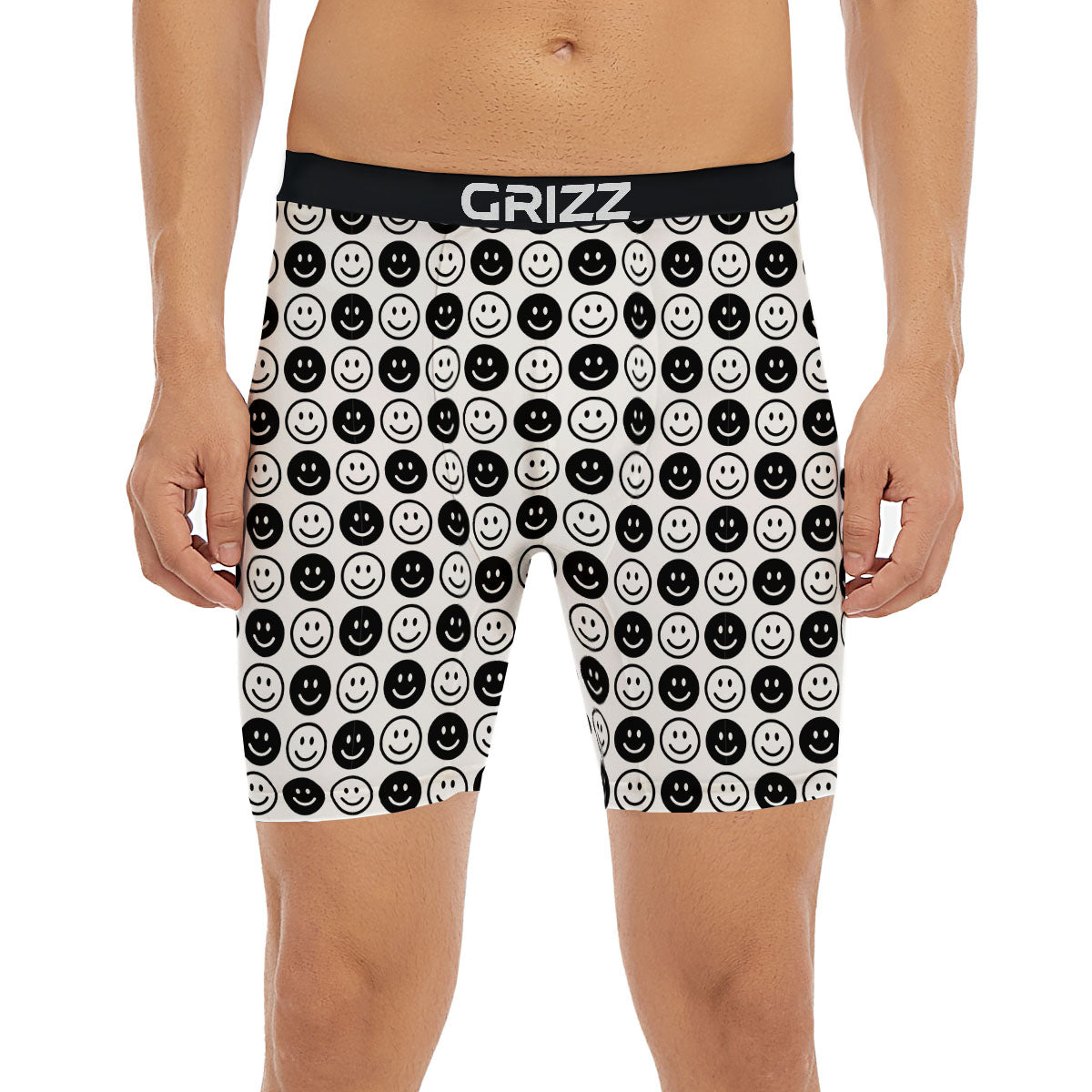 Emoji Funny Print Pattern Boxer Briefs-grizzshop
