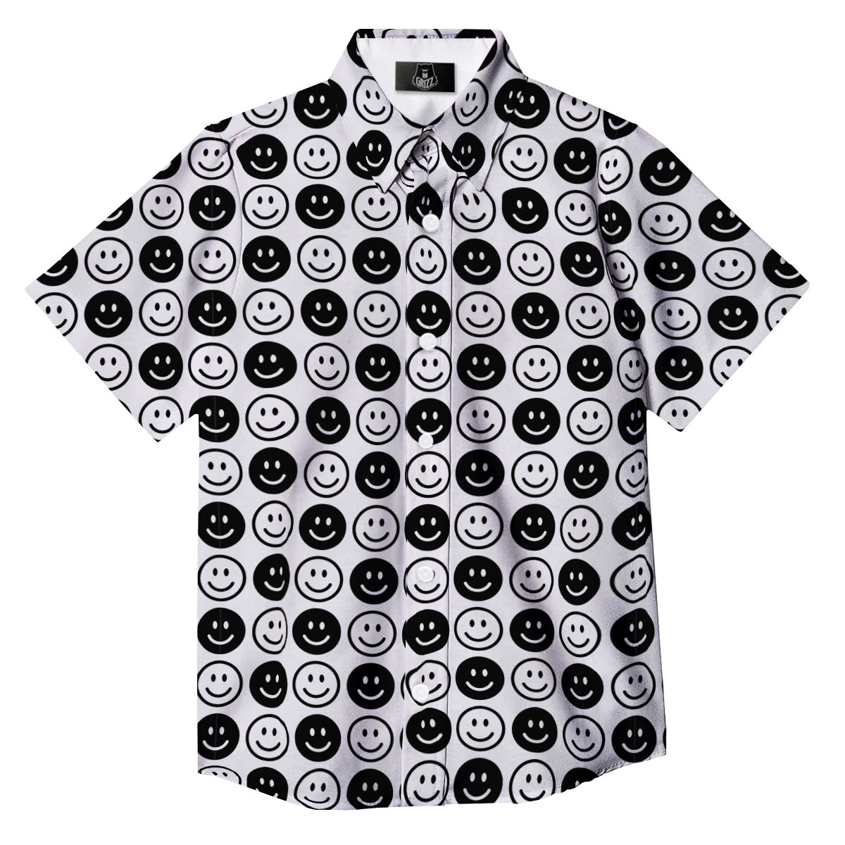 Emoji Funny Print Pattern Button Up Shirt-grizzshop