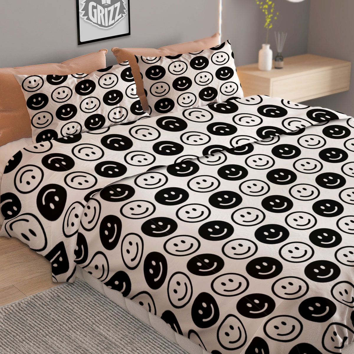 Emoji Funny Print Pattern Duvet Cover Bedding Set