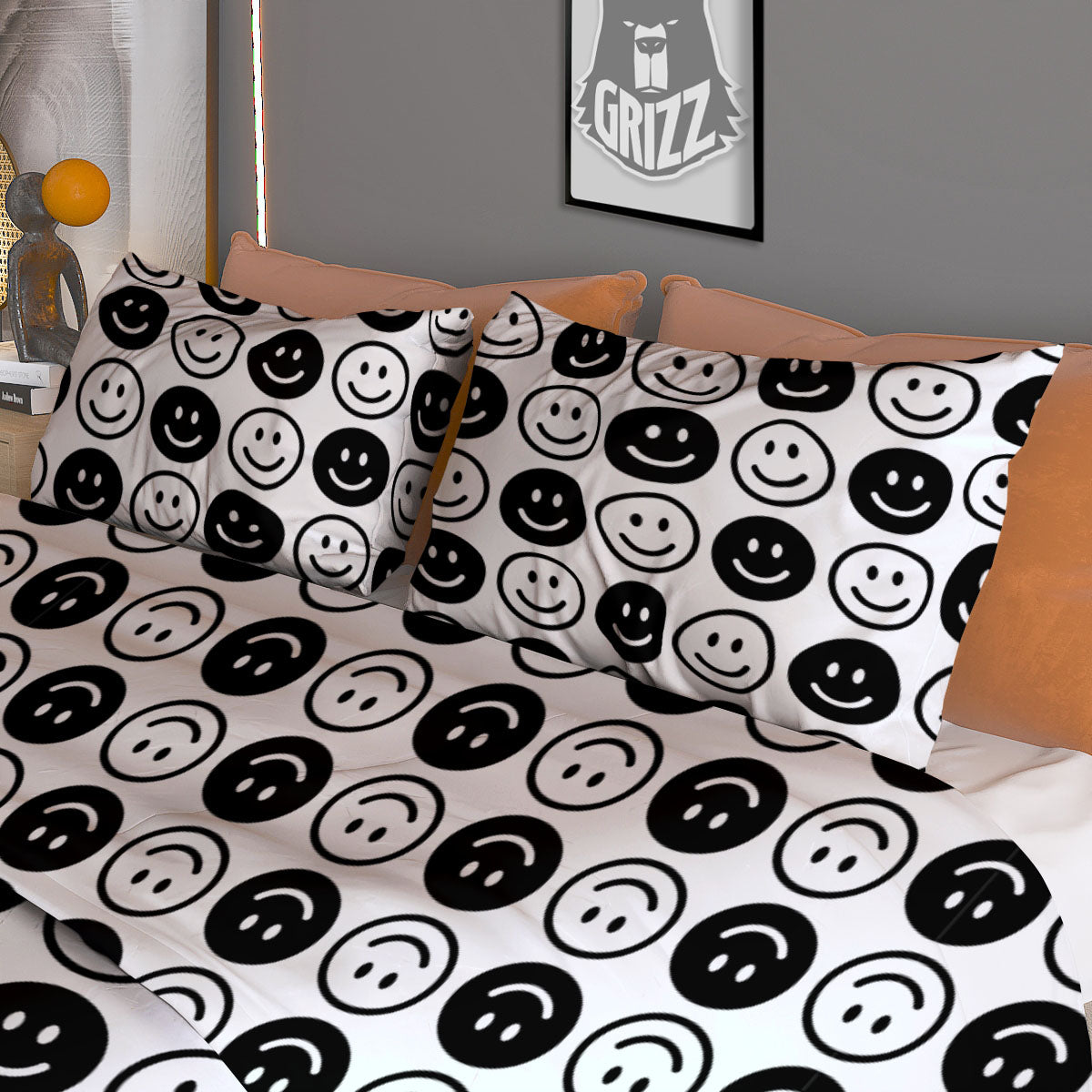 Emoji Funny Print Pattern Duvet Cover Bedding Set
