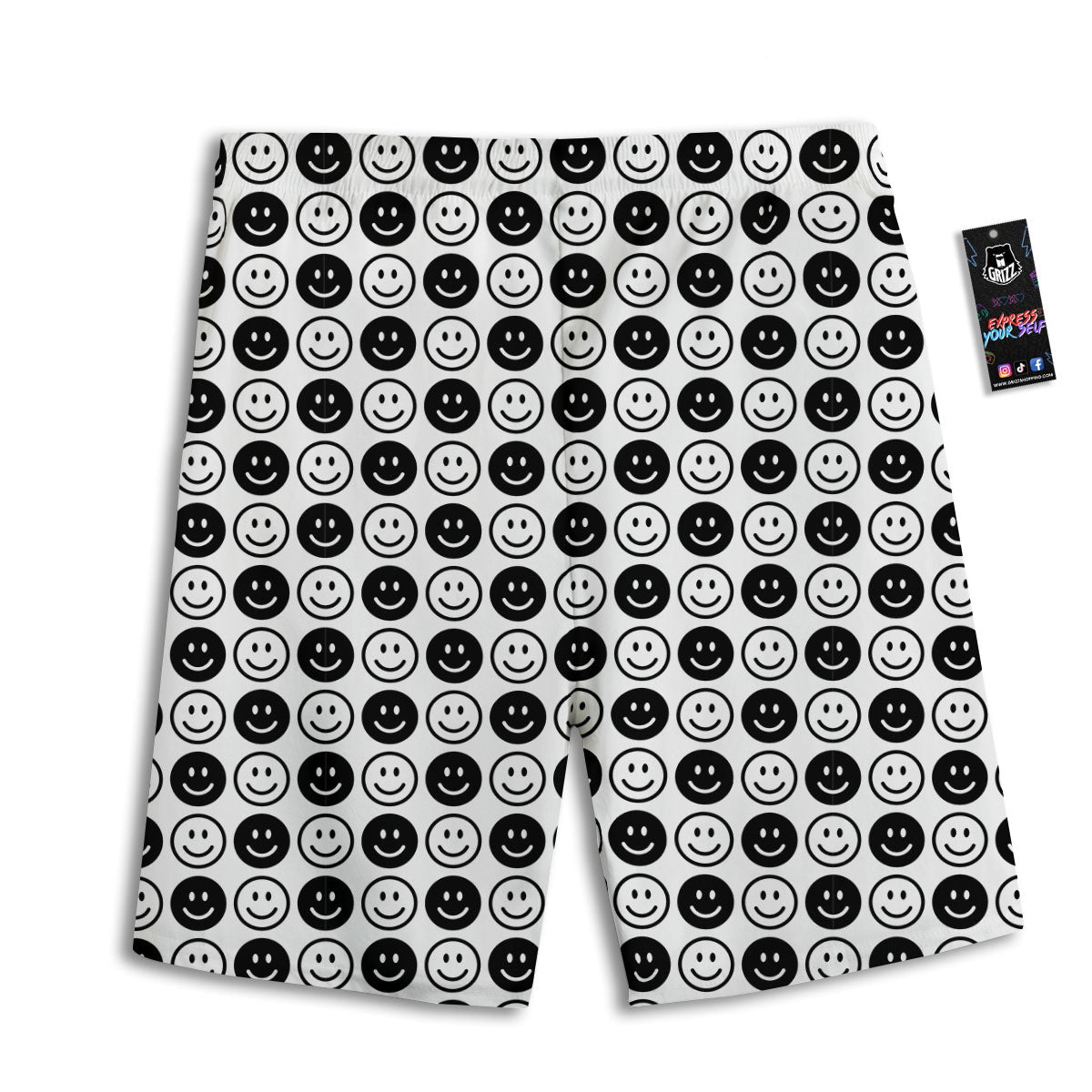 Fastfood Navy Doodle Print Pattern Men's Athletic Shorts