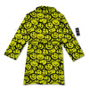 Emoji Graffiti Happy Print Pattern Bathrobe-grizzshop